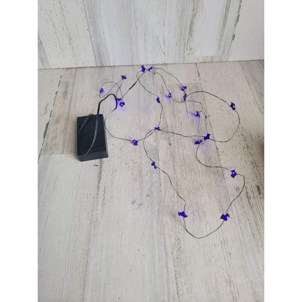 Bat purple string light up Village accessory Xmas Halloween